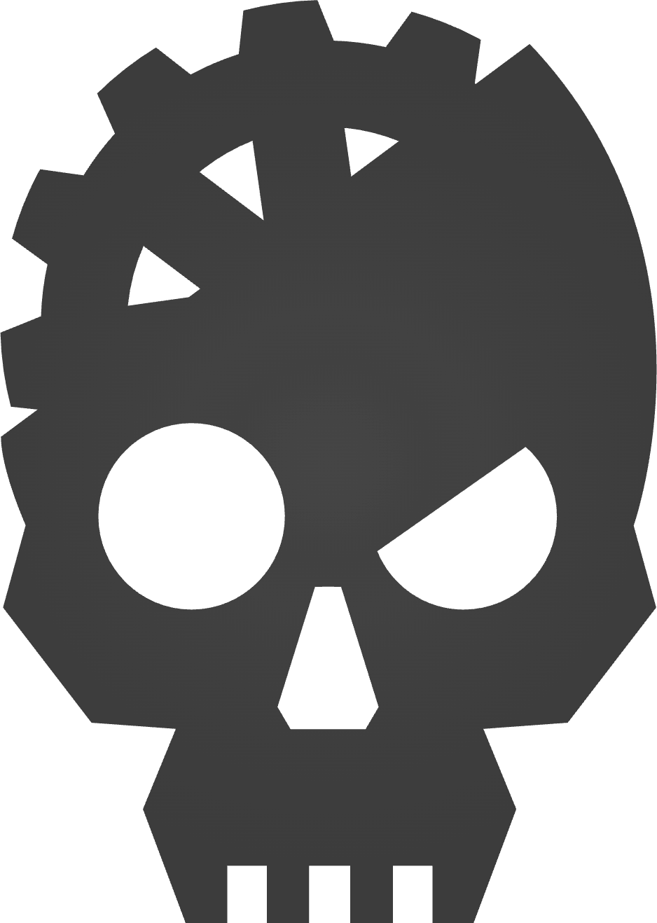 The redrawn skull